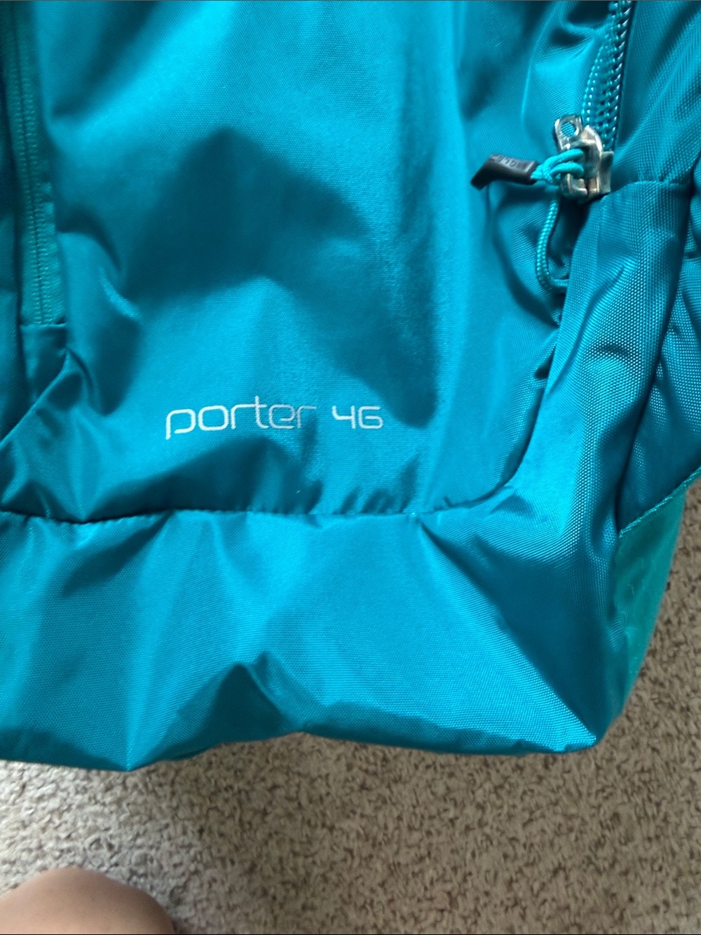 NWT OSPREY porter 46 Teal Travel Backpack - Picture 7 of 17